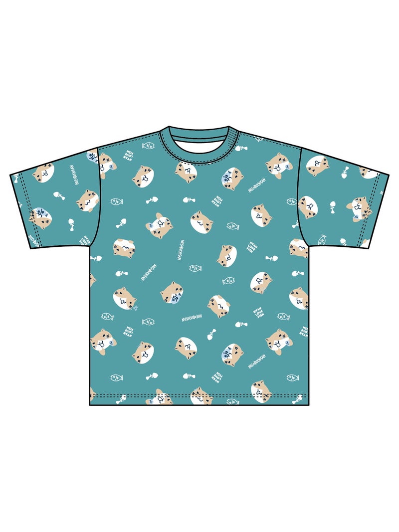 【NECOBUCHI-SAN】猫渕さん総柄Tシャツ