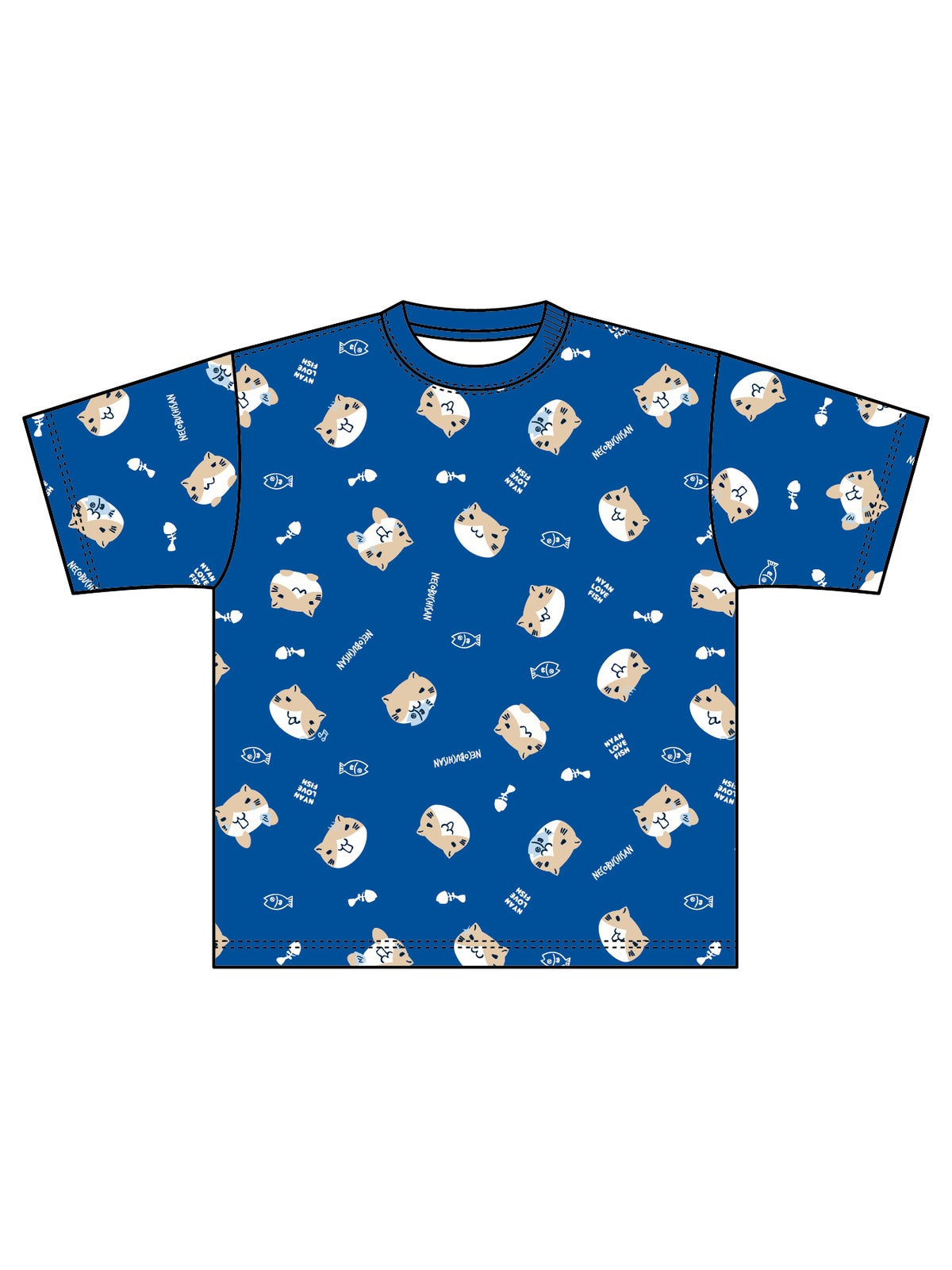 【NECOBUCHI-SAN】猫渕さん総柄Tシャツ
