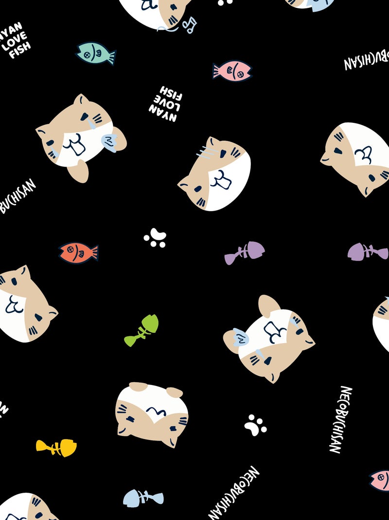 【NECOBUCHI-SAN】猫渕さん総柄Tシャツ