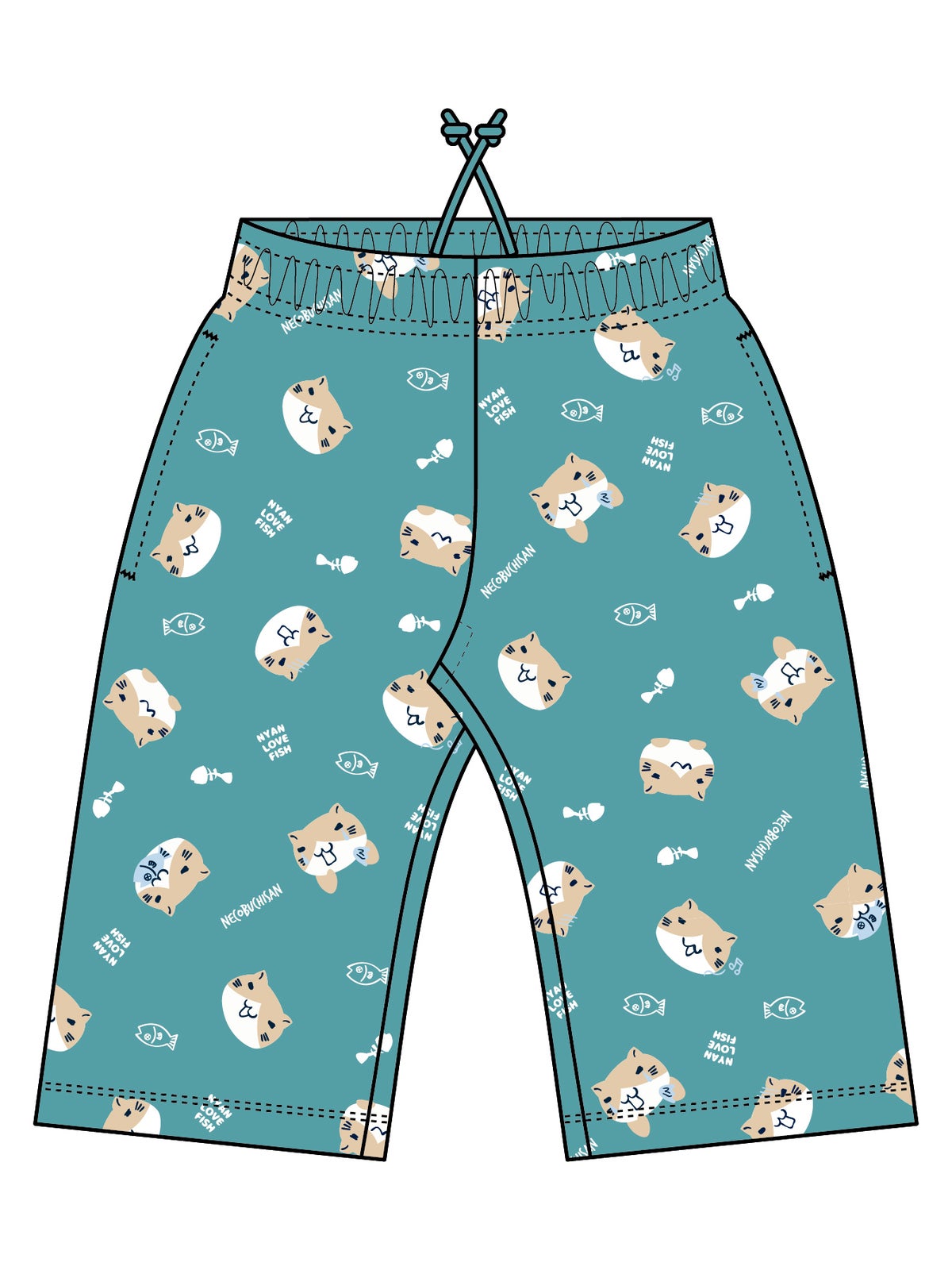 【NECOBUCHI-SAN】猫渕さん総柄ショーツ
