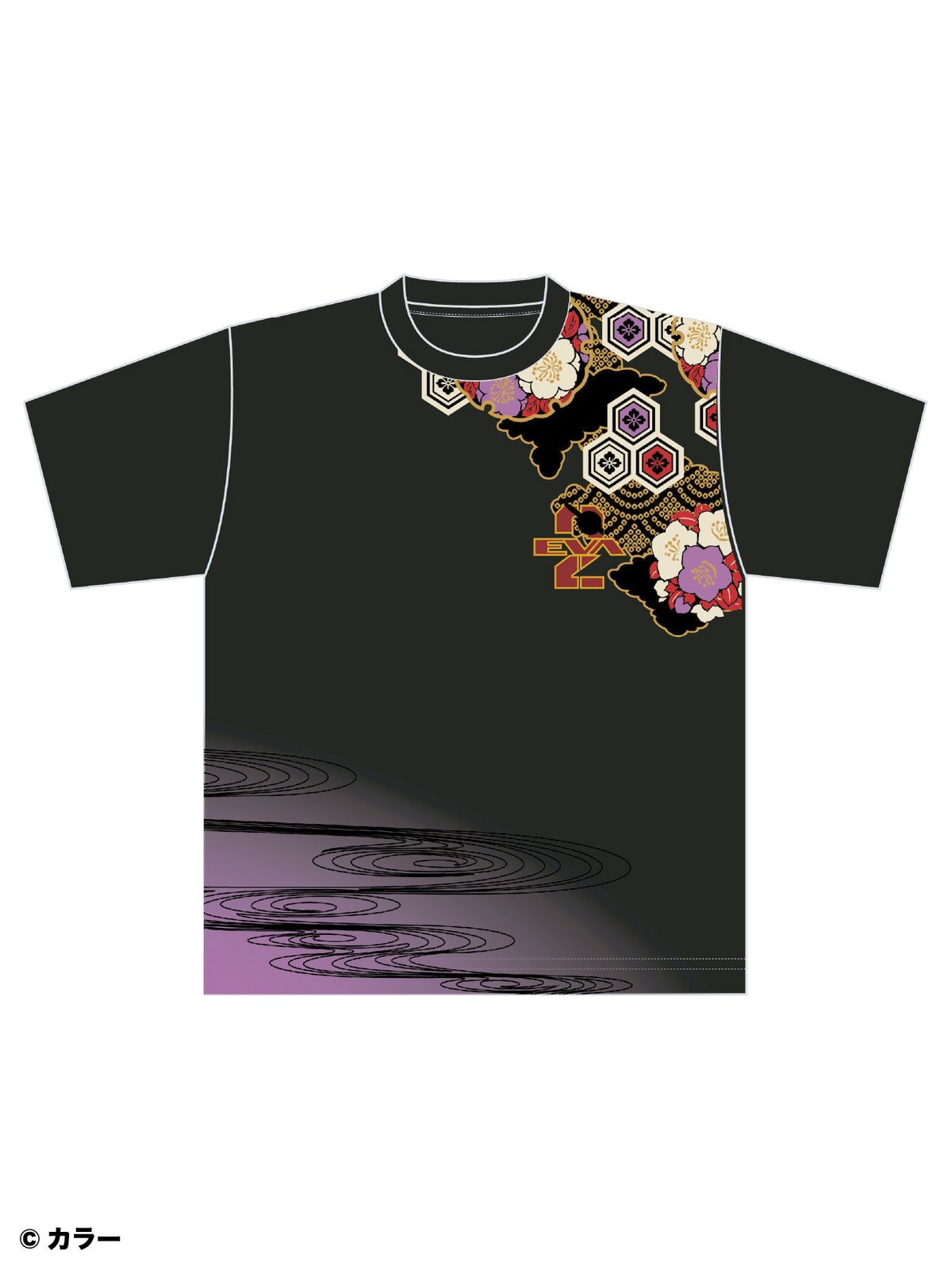 ＜予約＞【錦×EVANGELION】“百華流水 アスカ”刺繍入りTシャツ