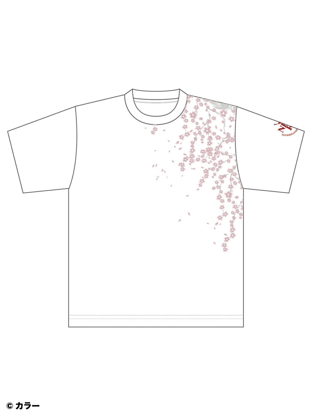 ＜予約＞【錦×EVANGELION】“綾波 夜桜”刺繍入りTシャツ