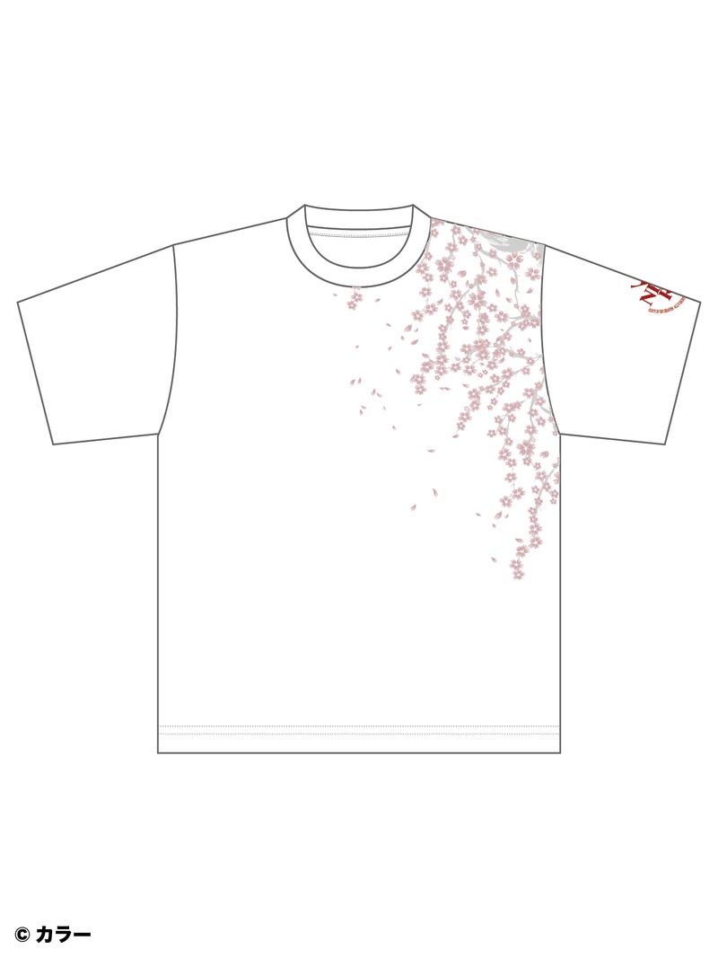 ＜予約＞【錦×EVANGELION】“綾波 夜桜”刺繍入りTシャツ