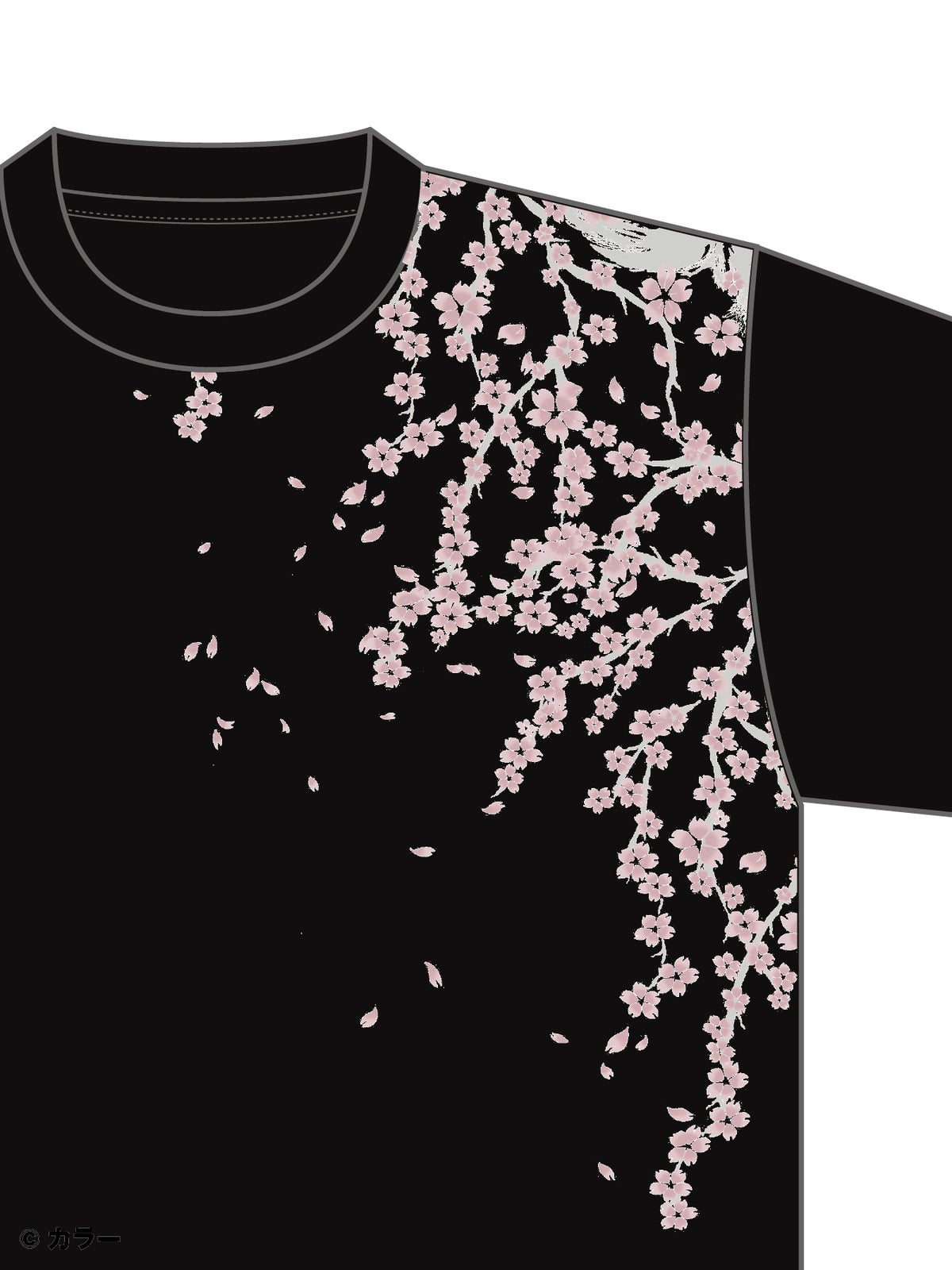 ＜予約＞【錦×EVANGELION】“綾波 夜桜”刺繍入りTシャツ