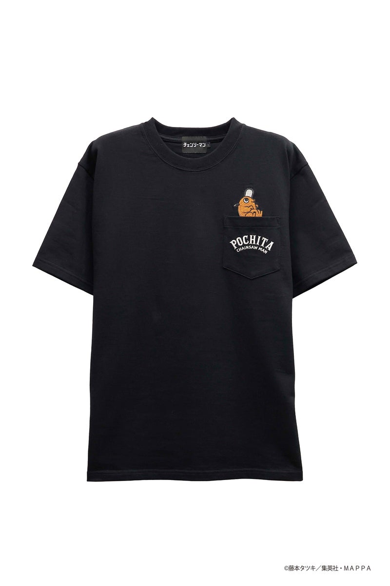 ＜予約＞【チェンソーマン】“ポチタ”総刺繍ポケット付きTシャツ