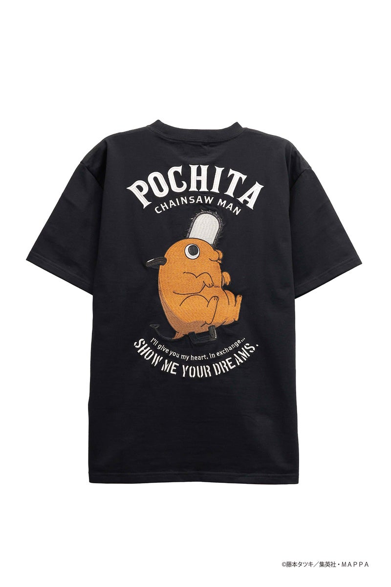 ＜予約＞【チェンソーマン】“ポチタ”総刺繍ポケット付きTシャツ
