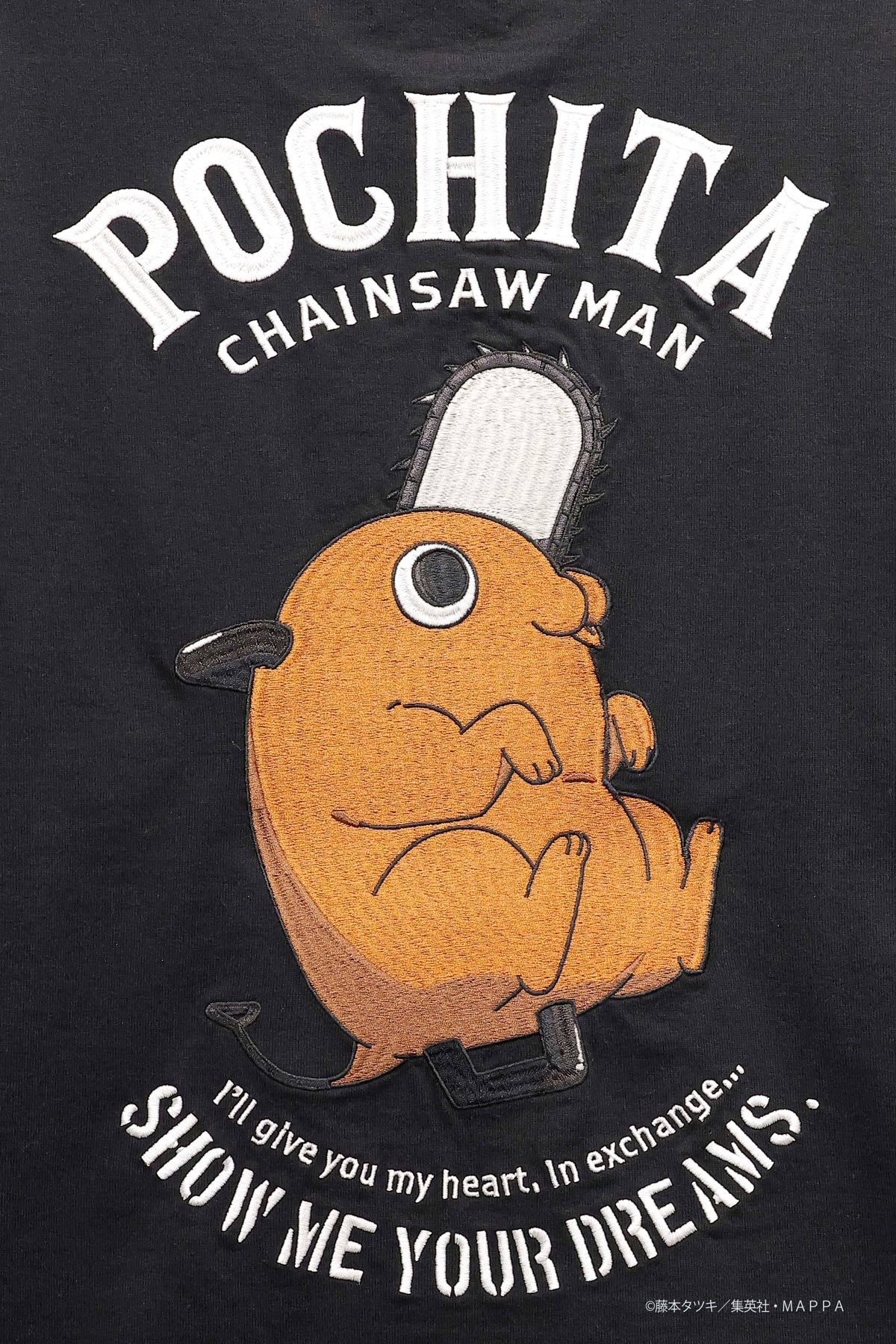 ＜予約＞【チェンソーマン】“ポチタ”総刺繍ポケット付きTシャツ