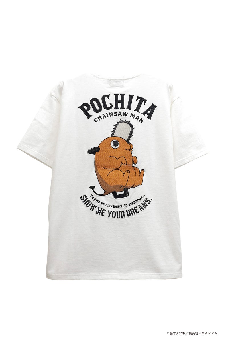 ＜予約＞【チェンソーマン】“ポチタ”総刺繍ポケット付きTシャツ