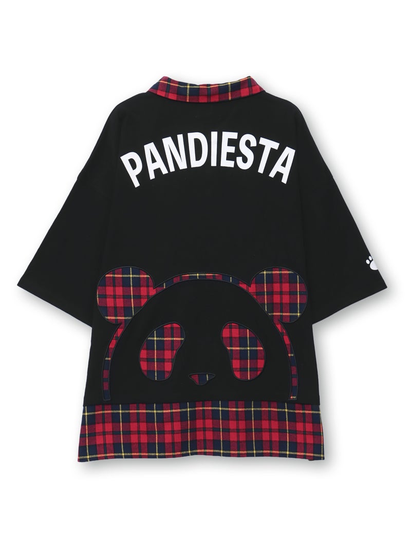 【PANDIESTA JAPAN】パンダネクタイ付き刺繍入りTシャツ