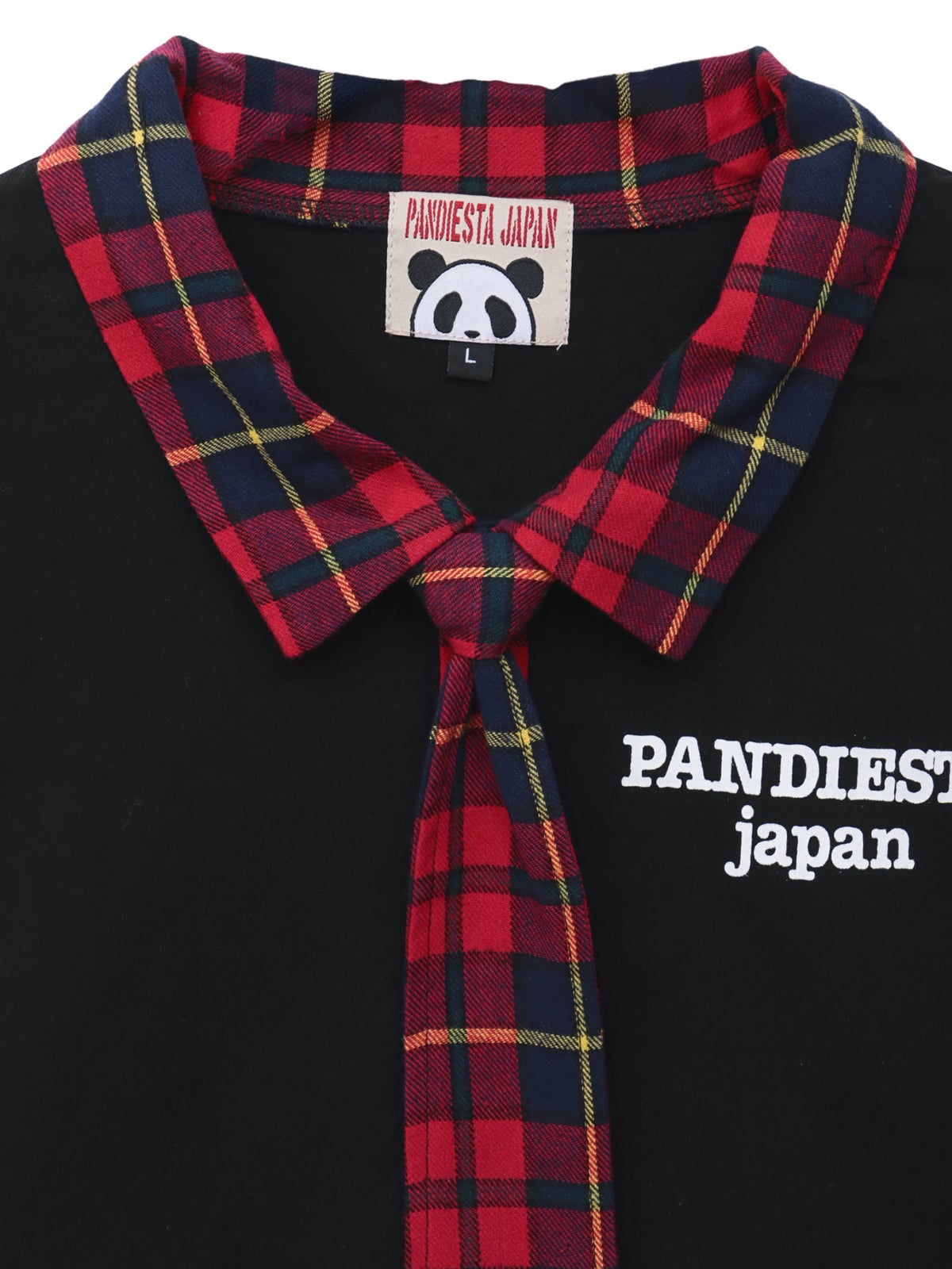 【PANDIESTA JAPAN】パンダネクタイ付き刺繍入りTシャツ