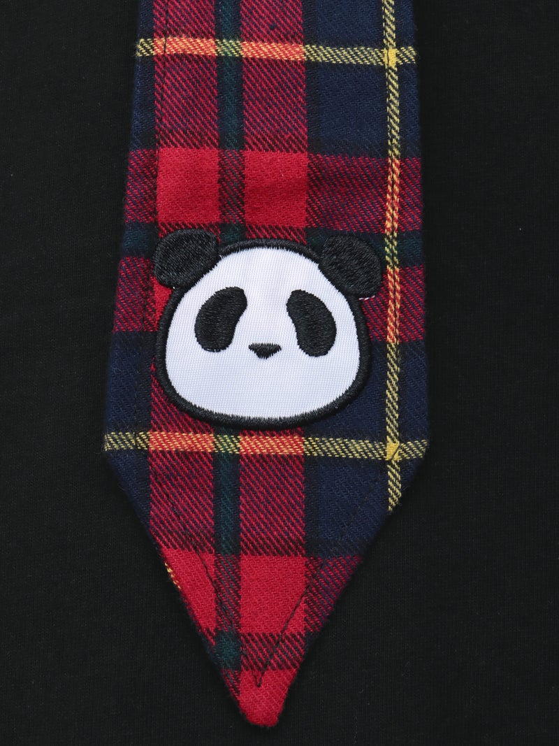 【PANDIESTA JAPAN】パンダネクタイ付き刺繍入りTシャツ