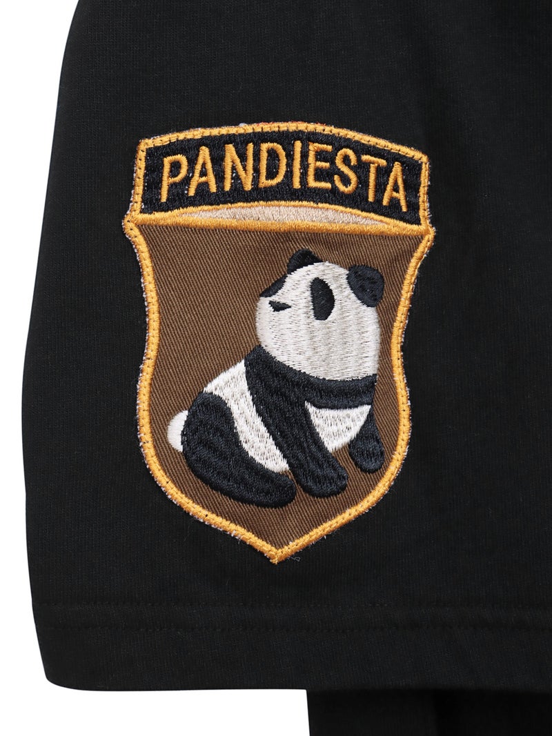 【PANDIESTA JAPAN】“パラシュートパンダ”刺繍入りTシャツ