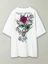 【DRASTICGARDEN】“稲妻の薔薇”総刺繍Tシャツ