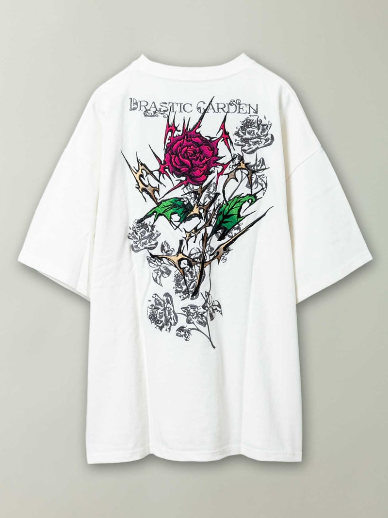 【DRASTICGARDEN】“稲妻の薔薇”総刺繍Tシャツ