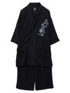 【雅結】桜刺繍 楊柳素材リラックス甚平