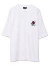 【DRASTIC GARDEN】“稲妻の薔薇”ワンポイント刺繍Tシャツ