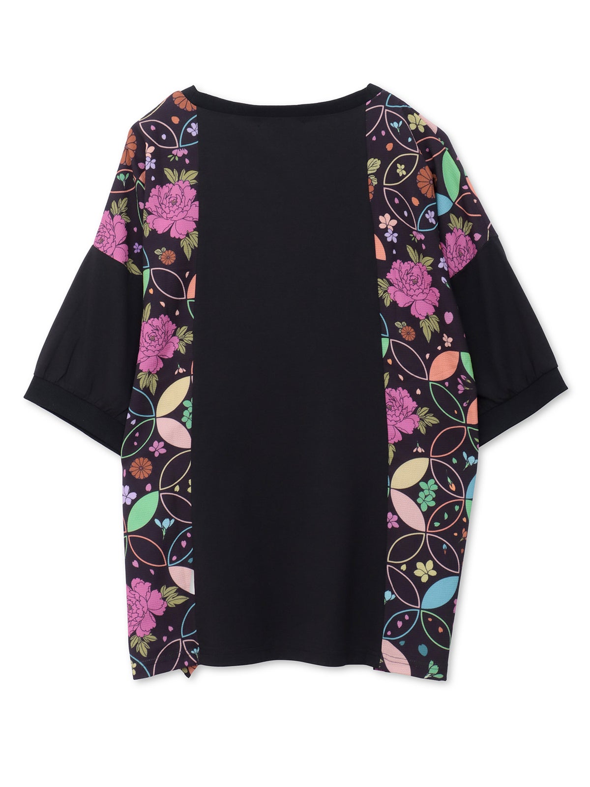 【雅結】和生地切り替え 接触冷感素材ドルマンTシャツ