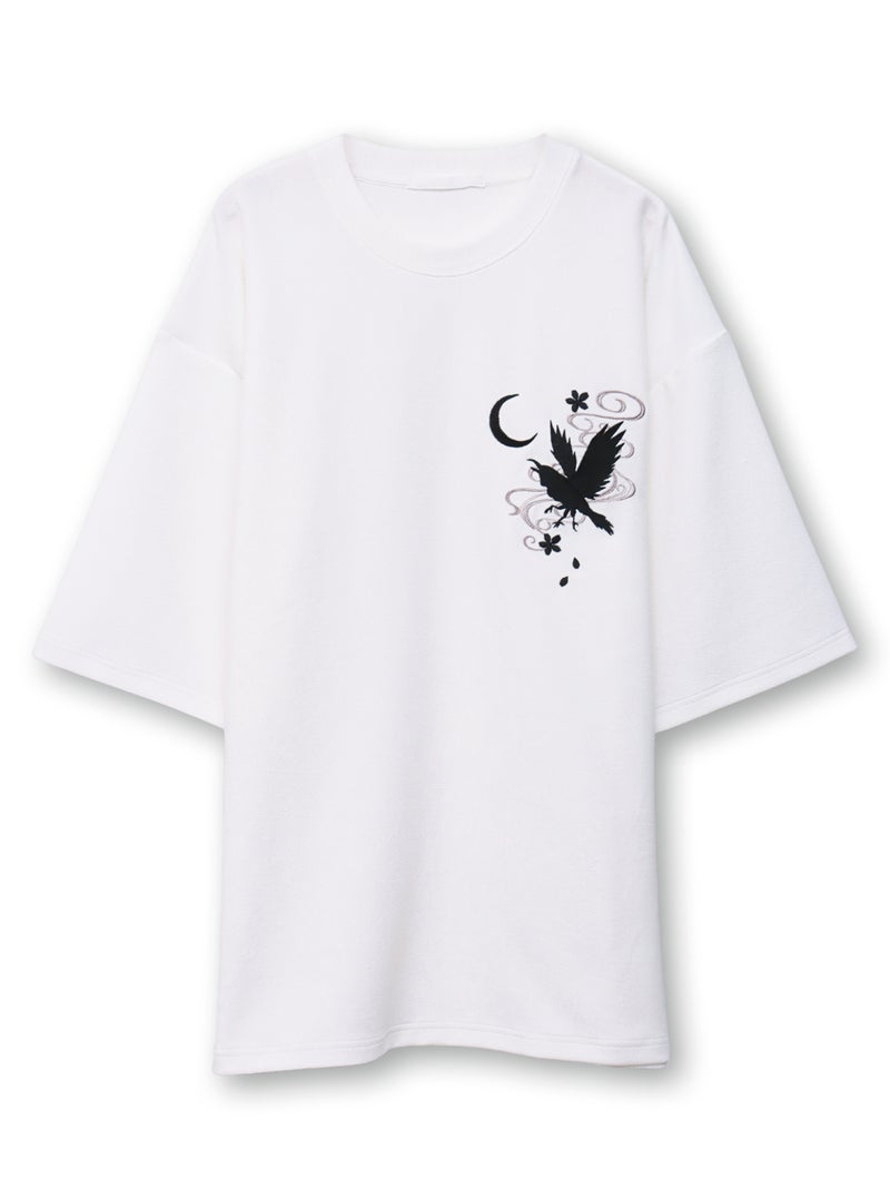 【雅結】八咫烏 刺繍入りTシャツ