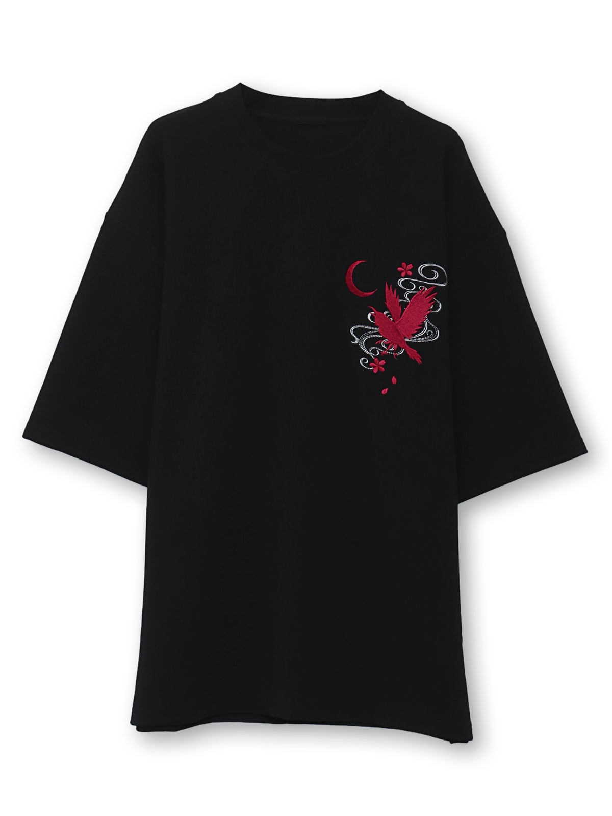 【雅結】八咫烏 刺繍入りTシャツ