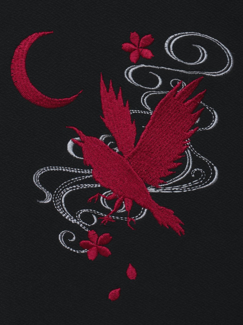 【雅結】八咫烏 刺繍入りTシャツ