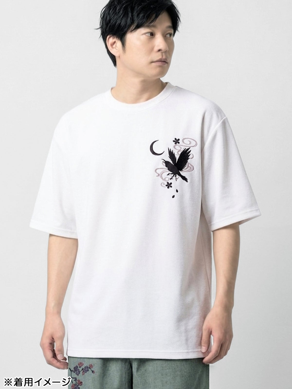【雅結】八咫烏 刺繍入りTシャツ