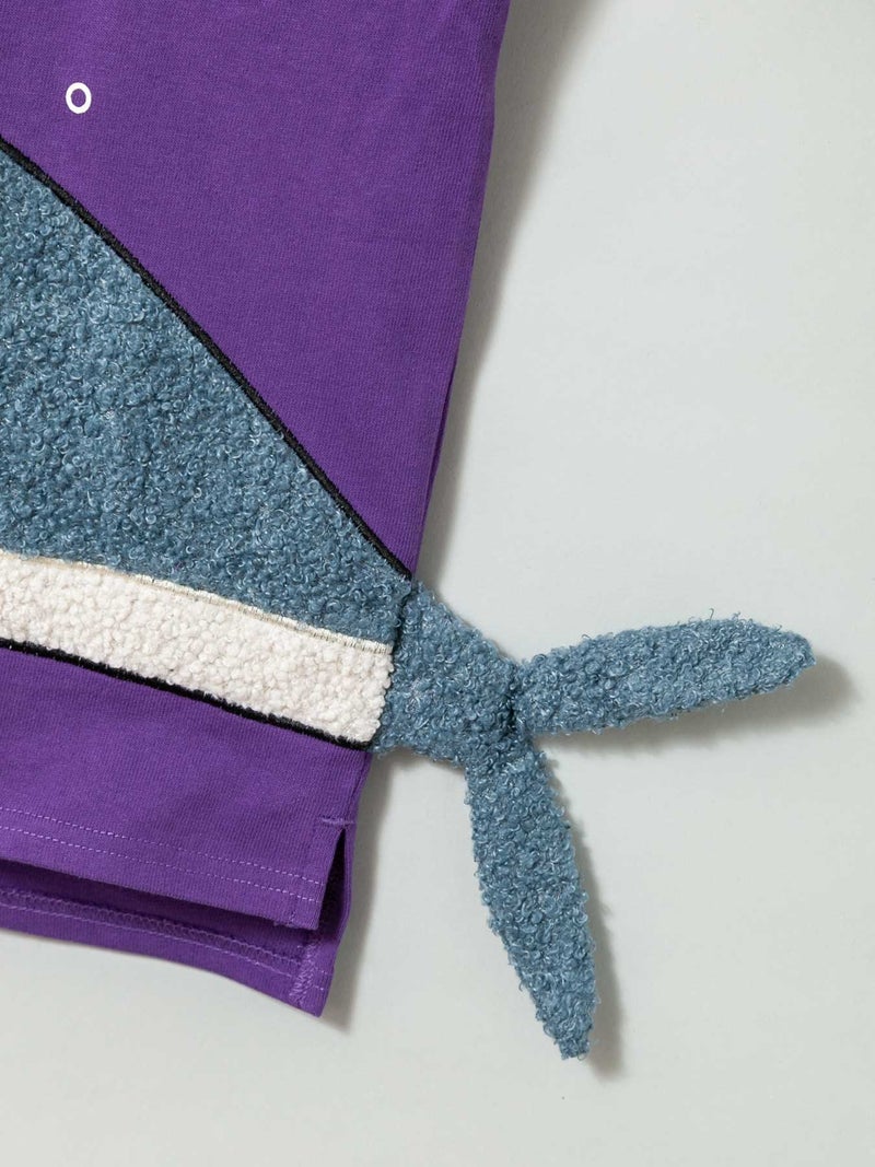 【PANDIESTAJAPAN】“シャークパンダ”サガラ刺繍入りBIGシルエットロンT〔別注〕