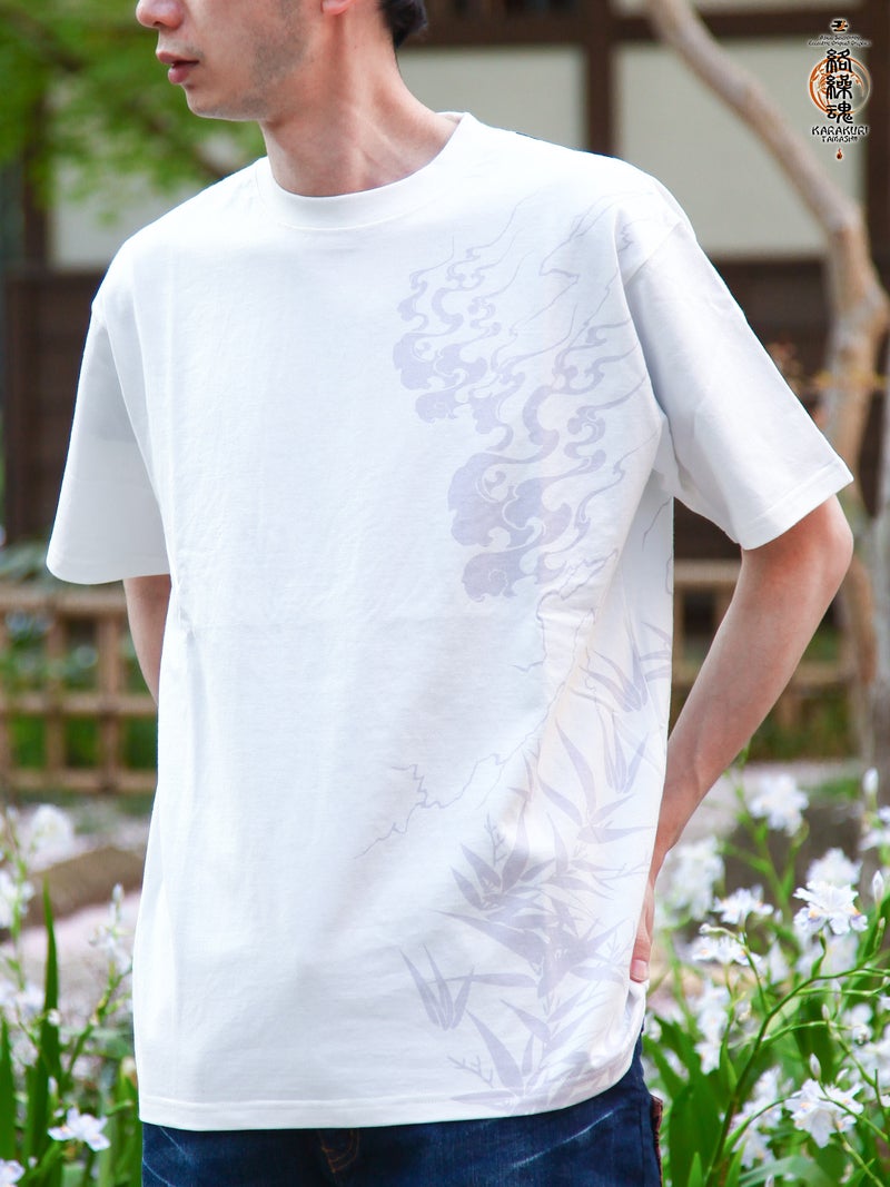 【絡繰魂】“八咫烏火炎”総刺繍Tシャツ