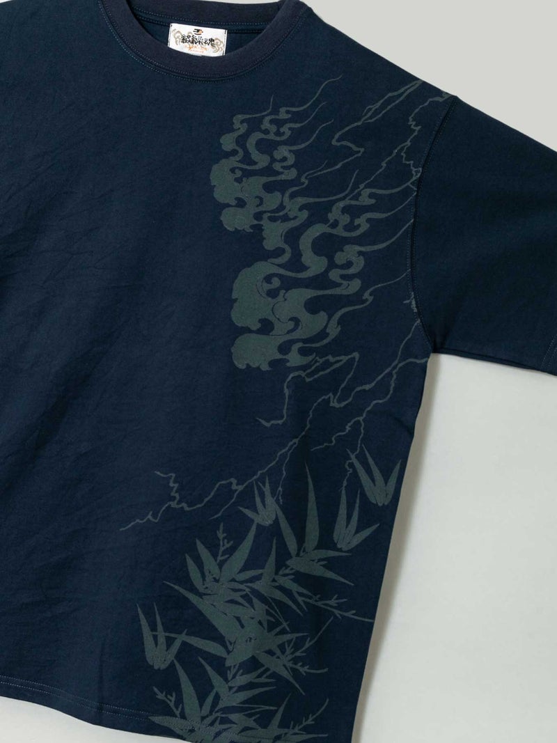【絡繰魂】“八咫烏火炎”総刺繍Tシャツ