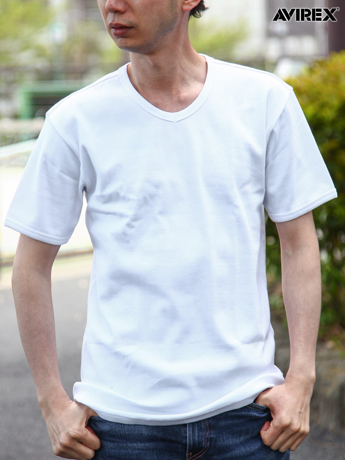 【AVIREX】DAILY V-NECK T-SHIRT