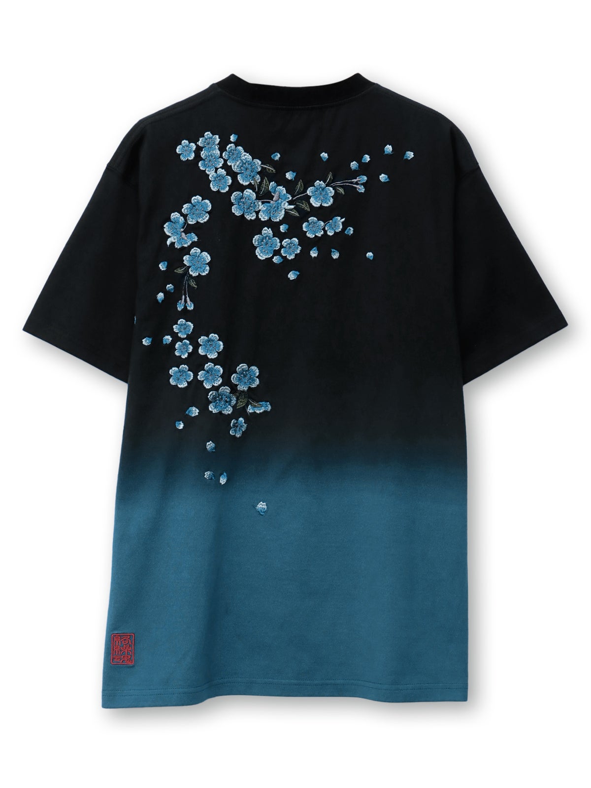 【絡繰魂】桜刺繍入り段染めTシャツ