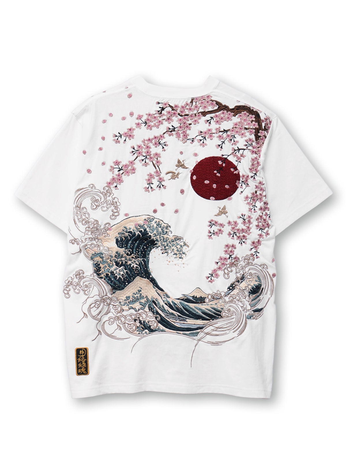 【絡繰魂・粋】“神奈川沖浪裏”総刺繍半袖Tシャツ