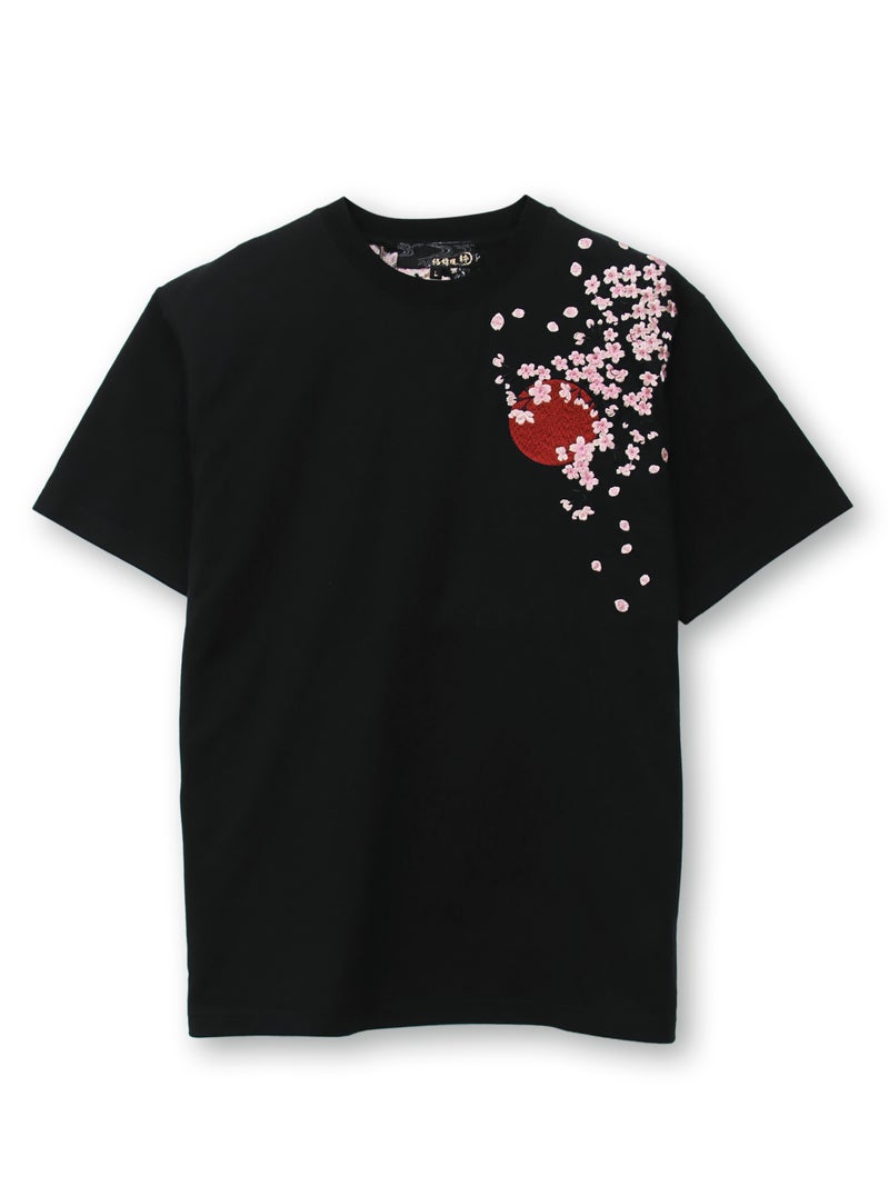 【絡繰魂・粋】“神奈川沖浪裏”総刺繍半袖Tシャツ