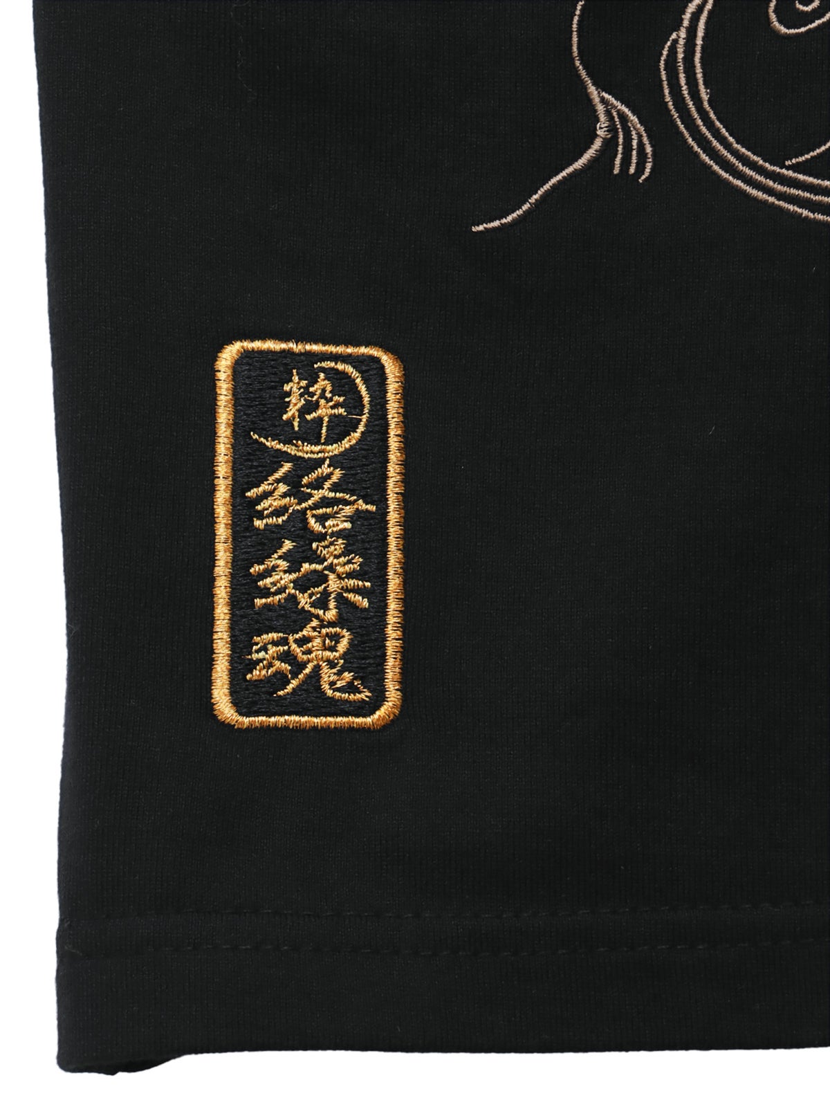 【絡繰魂・粋】“神奈川沖浪裏”総刺繍半袖Tシャツ
