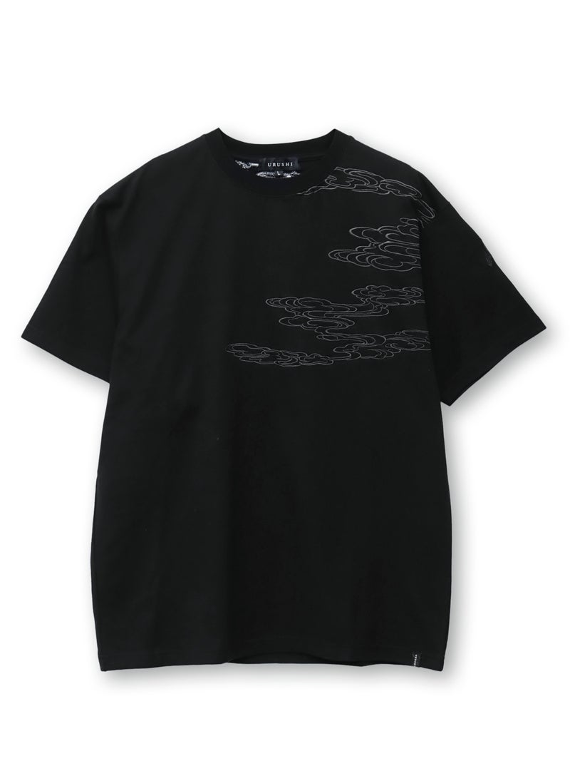 【絡繰魂・漆】“梟の慧眼”総刺繍半袖Tシャツ