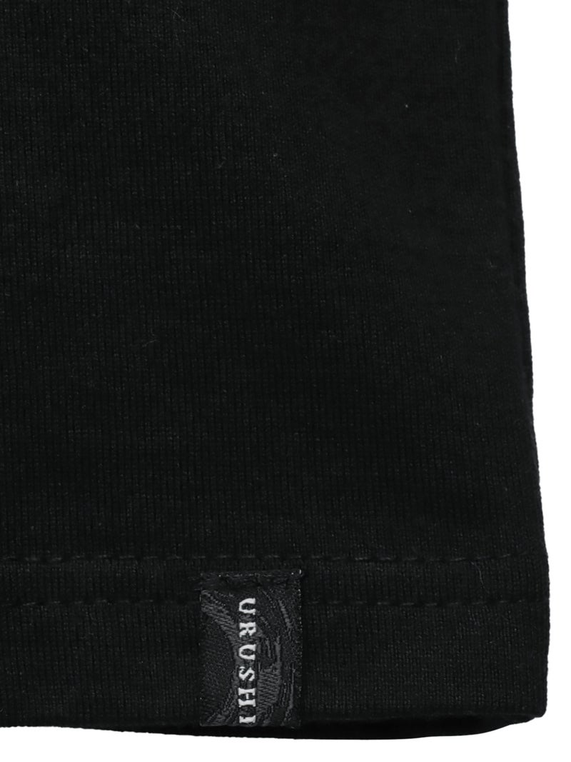 【絡繰魂・漆】“梟の慧眼”総刺繍半袖Tシャツ