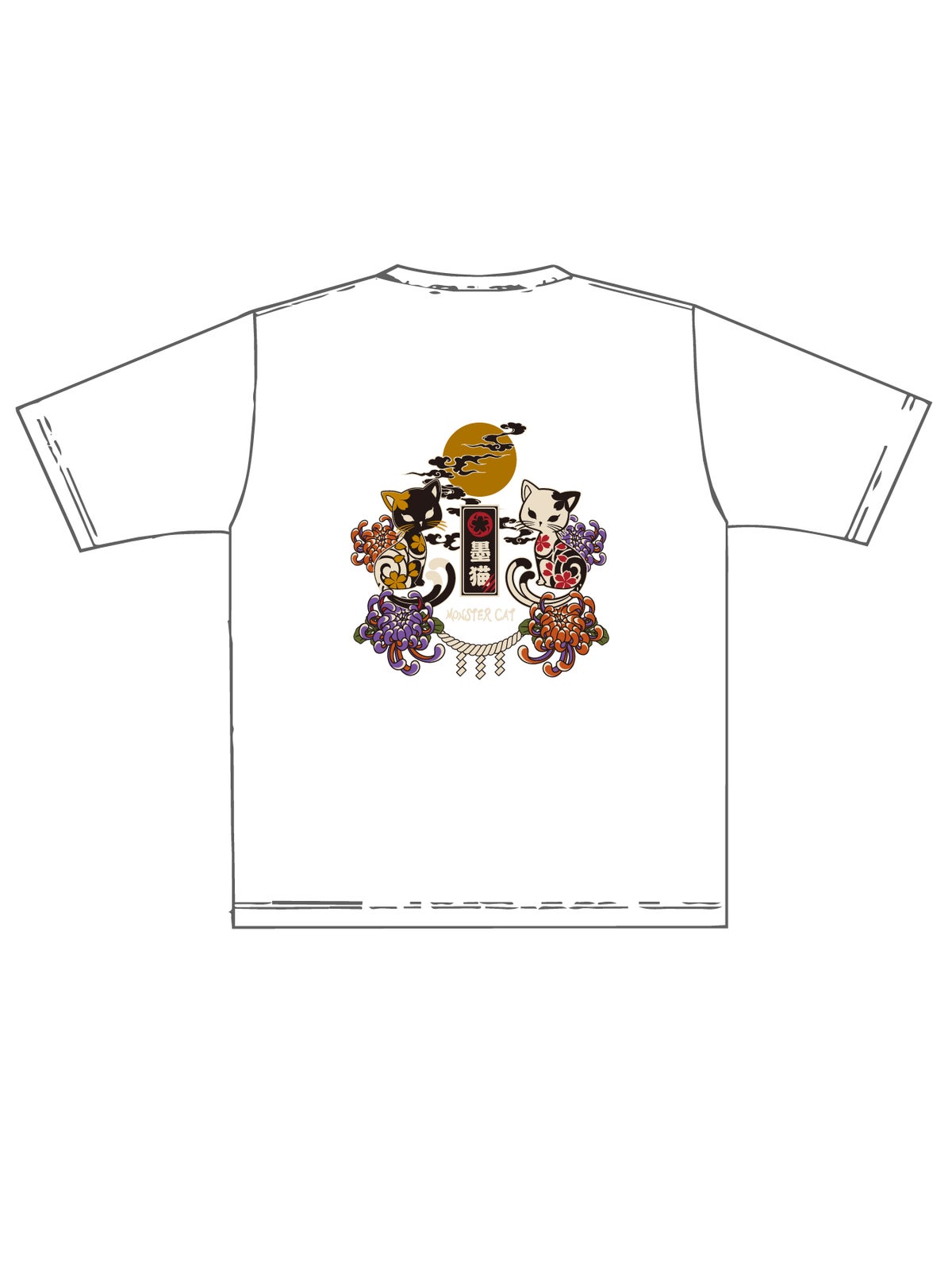 【SUMINEKO】“スミネコ 2nd anniversary 陰陽猫”プリントTシャツ 1