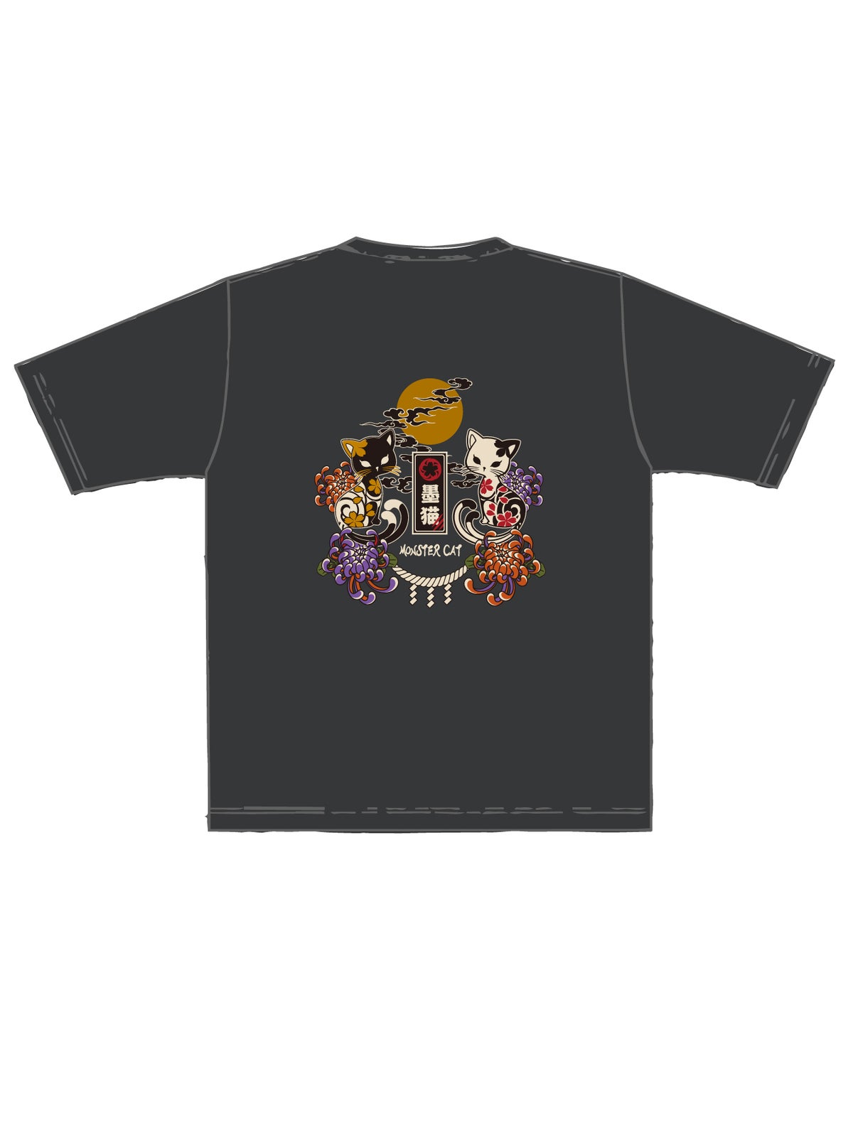 【SUMINEKO】“スミネコ 2nd anniversary 陰陽猫”プリントTシャツ 1