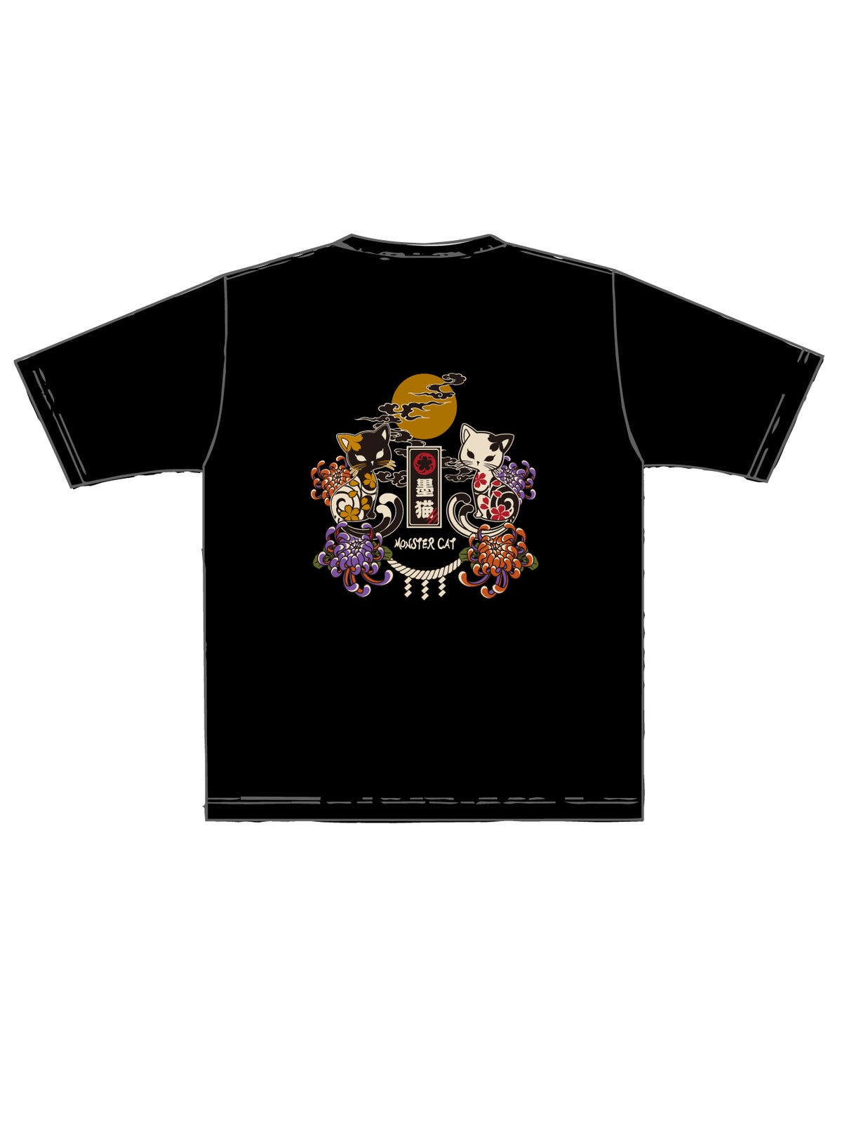 【SUMINEKO】“スミネコ 2nd anniversary 陰陽猫”プリントTシャツ 1
