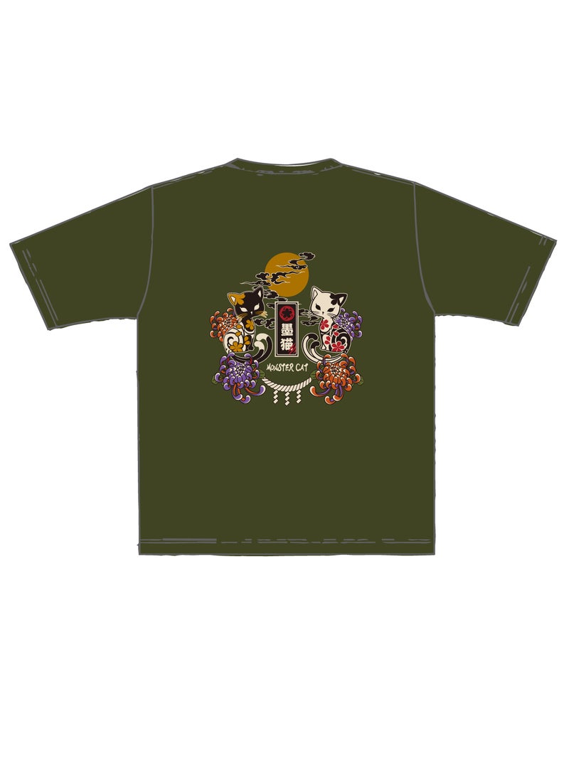 【SUMINEKO】“スミネコ 2nd anniversary 陰陽猫”プリントTシャツ 3