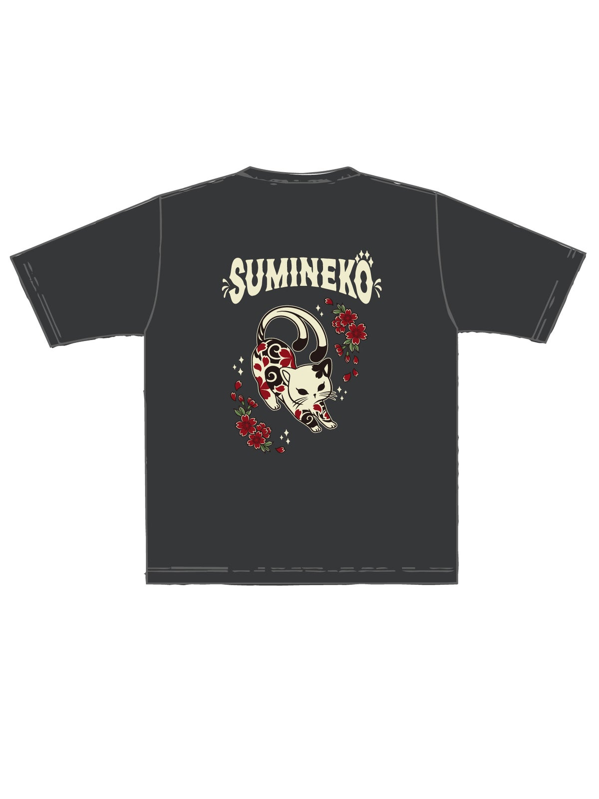 【SUMINEKO】“スミネコ 2nd anniversary 伸び猫”プリントTシャツ 1