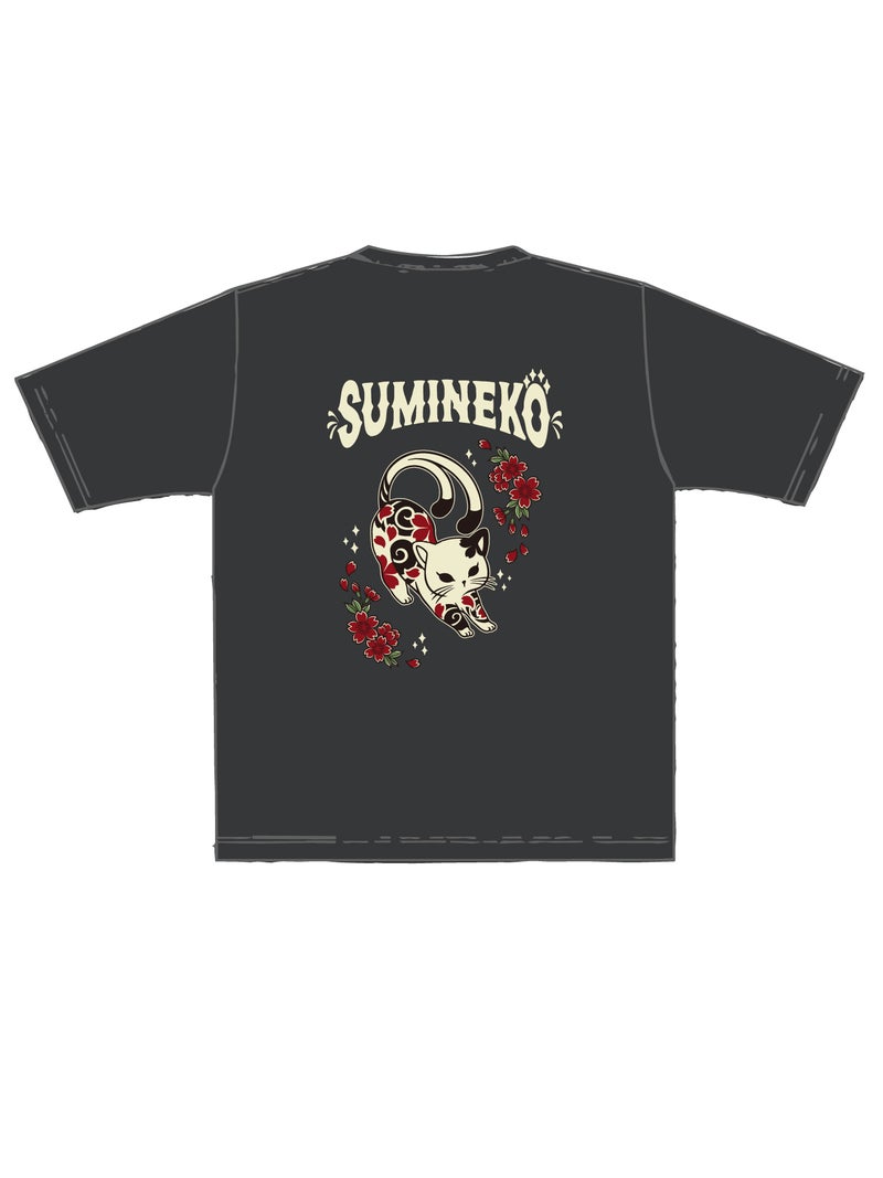 【SUMINEKO】“スミネコ 2nd anniversary 伸び猫”プリントTシャツ 1