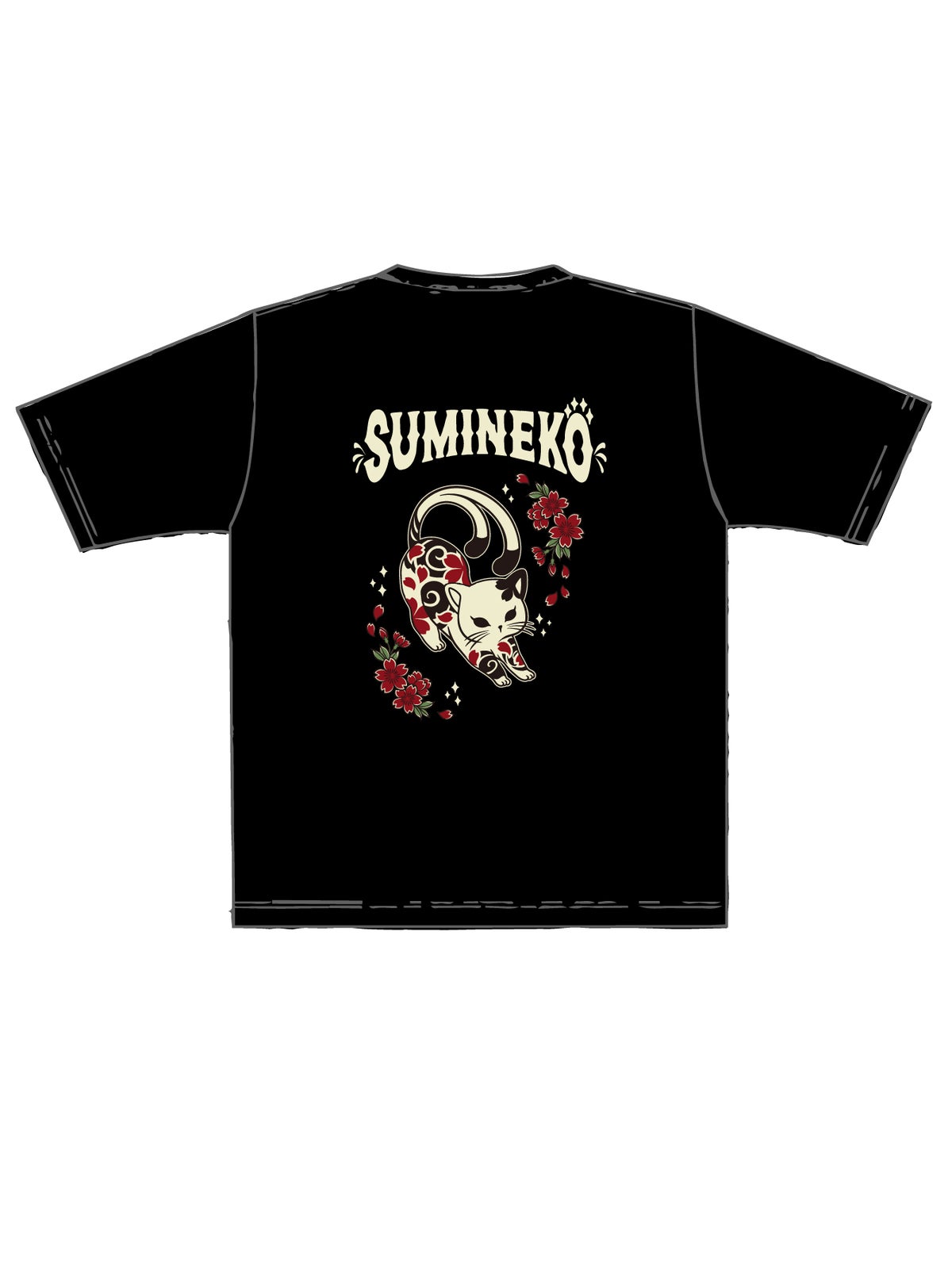 【SUMINEKO】“スミネコ 2nd anniversary 伸び猫”プリントTシャツ 1