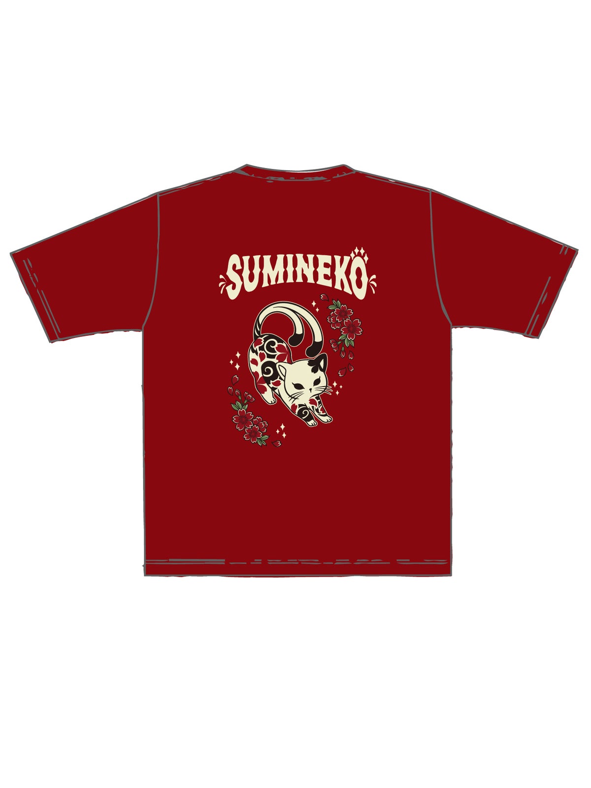【SUMINEKO】“スミネコ 2nd anniversary 伸び猫”プリントTシャツ 2