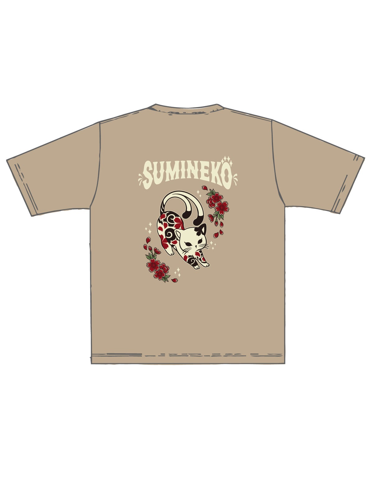 【SUMINEKO】“スミネコ 2nd anniversary 伸び猫”プリントTシャツ 2