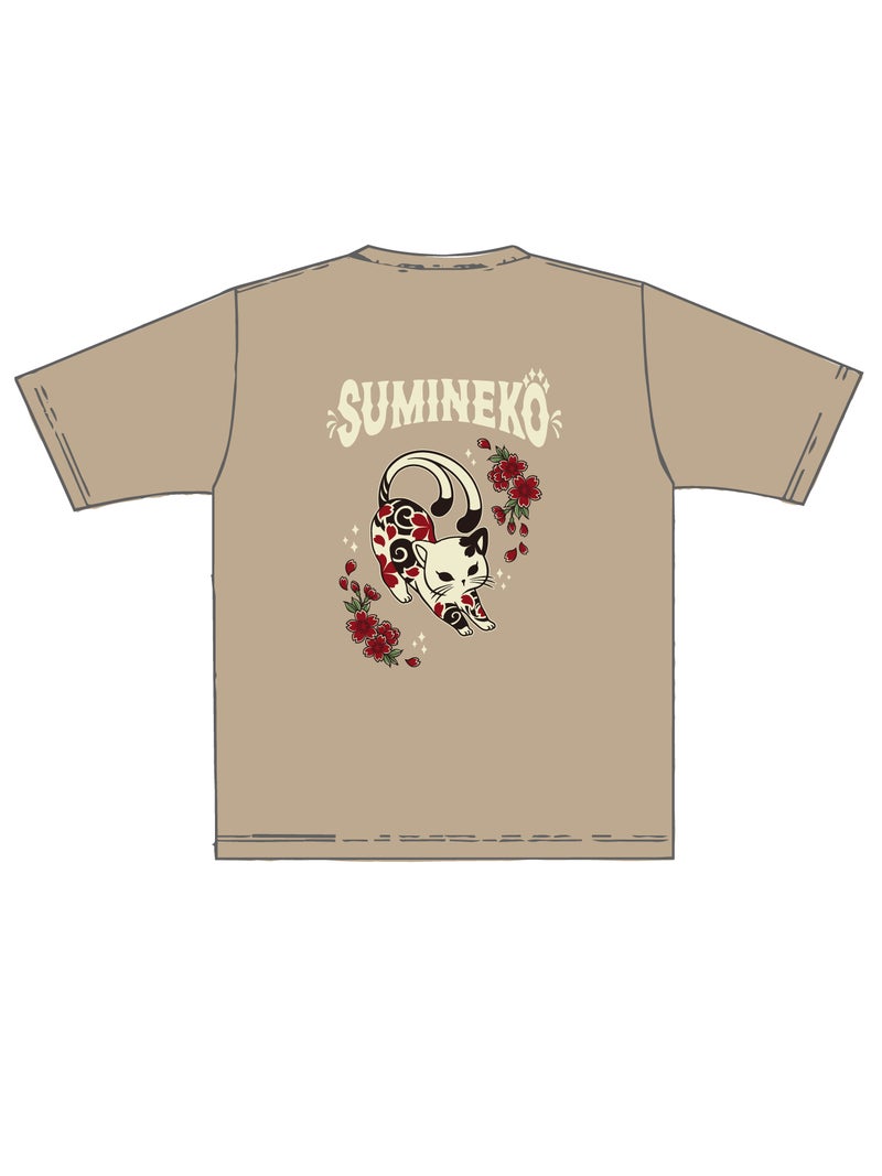 【SUMINEKO】“スミネコ 2nd anniversary 伸び猫”プリントTシャツ 2