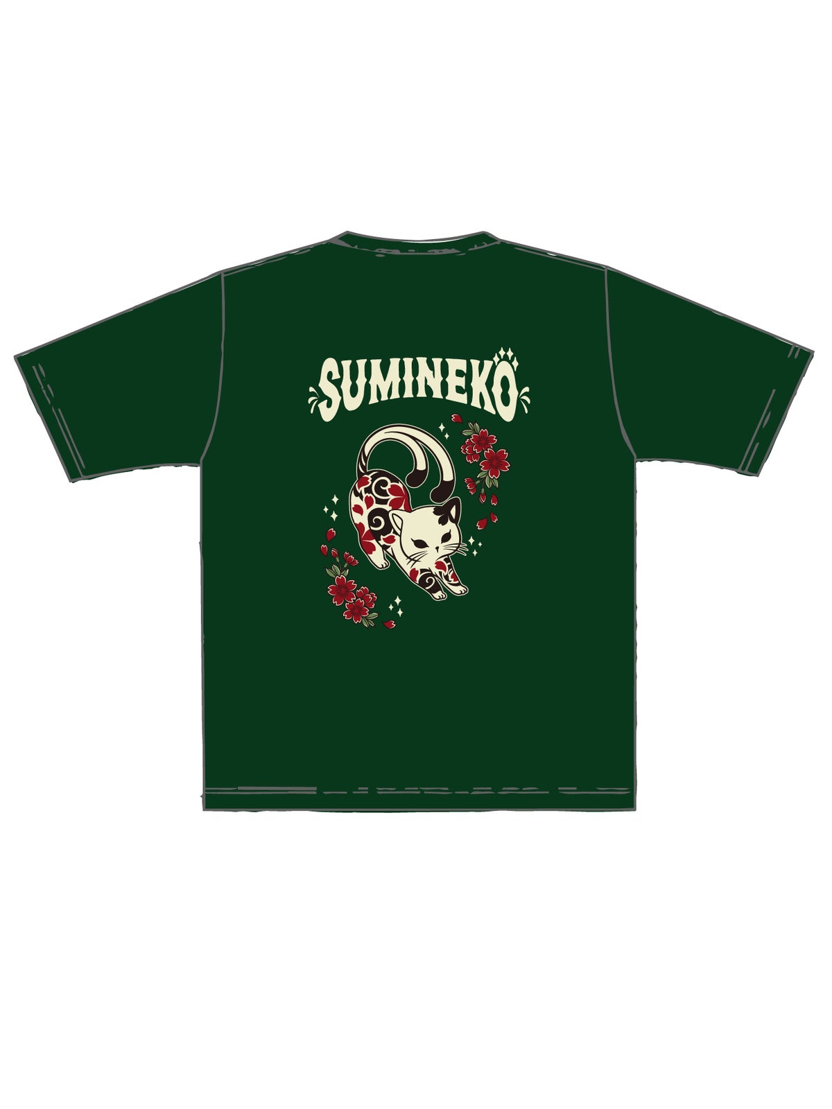 【SUMINEKO】“スミネコ 2nd anniversary 伸び猫”プリントTシャツ 2