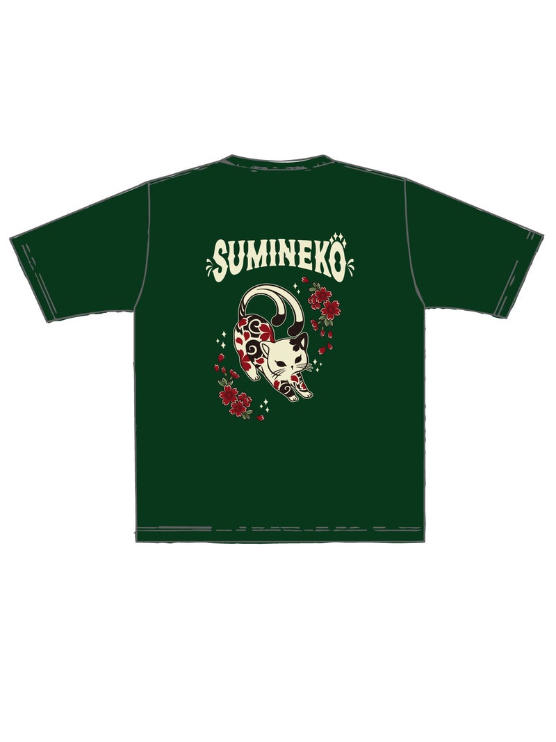 【SUMINEKO】“スミネコ 2nd anniversary 伸び猫”プリントTシャツ 2