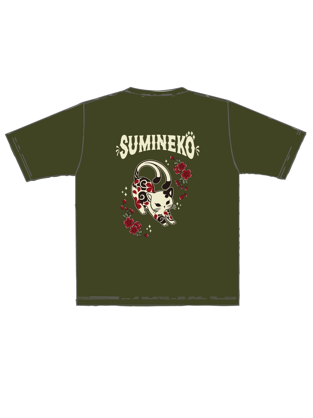 【SUMINEKO】“スミネコ 2nd anniversary 伸び猫”プリントTシャツ 3