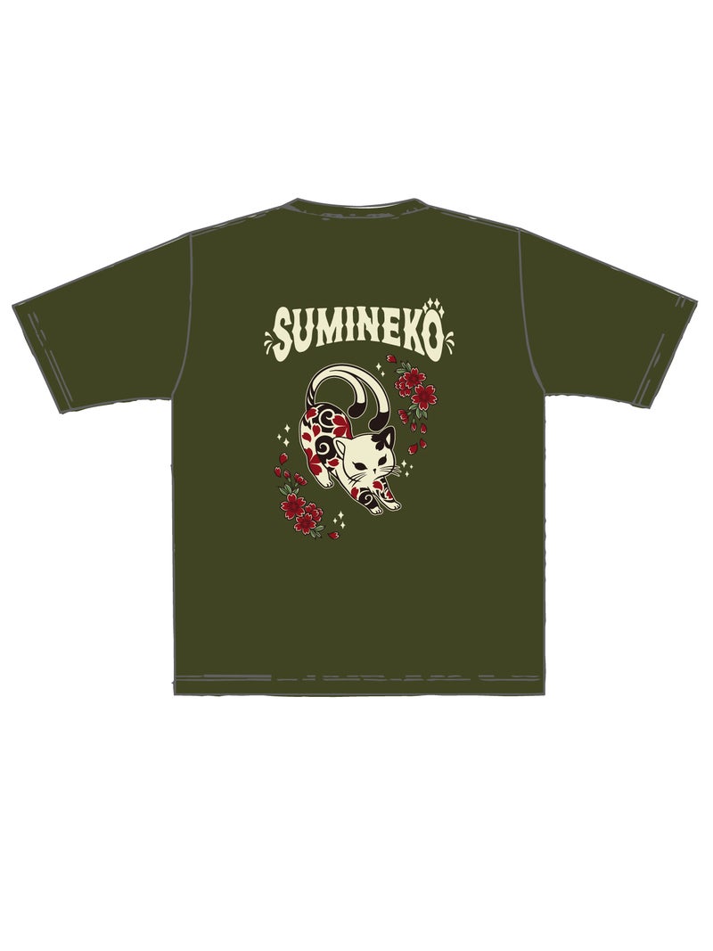 【SUMINEKO】“スミネコ 2nd anniversary 伸び猫”プリントTシャツ 3