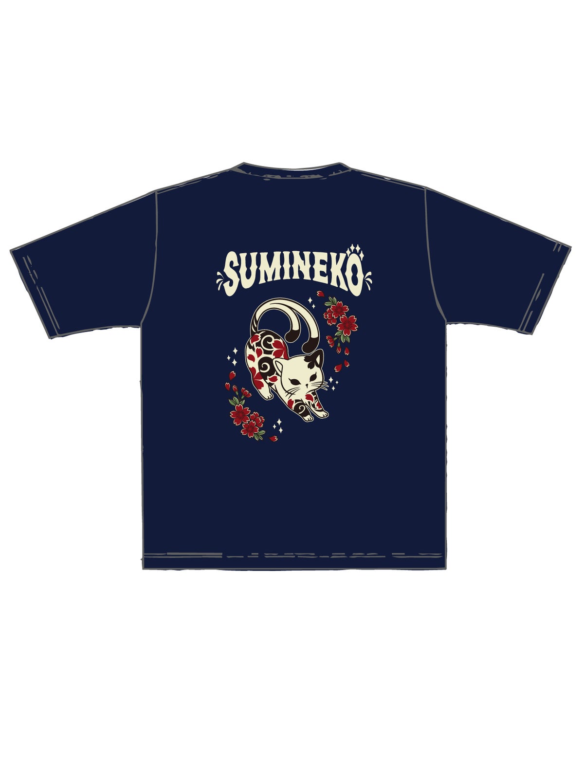 【SUMINEKO】“スミネコ 2nd anniversary 伸び猫”プリントTシャツ 3